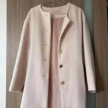NICE CLAUP 핑크 롱 코트