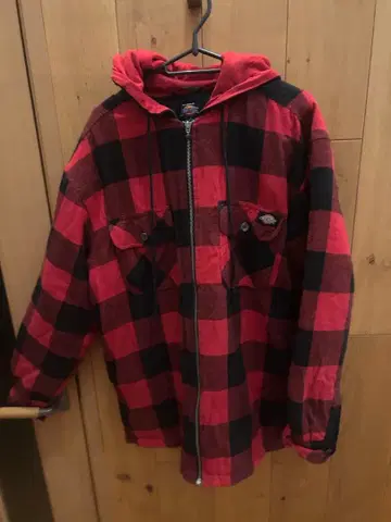 Dickies 후드 부착 체크 셔츠