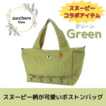 zucchero filato 스누피 토트백 그린 보스턴 백