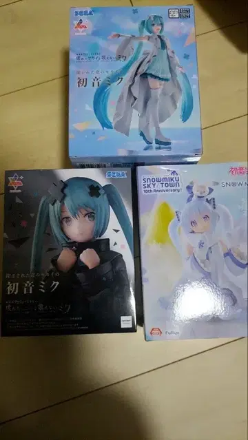 하츠네 미쿠 피규어 3체 세트