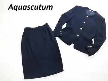 아쿠아 스큐텀 노카라 스커트 셋업 네이비 11