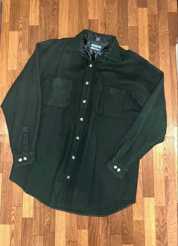 Salmon River Traders 다크 그린 긴팔 셔츠 M