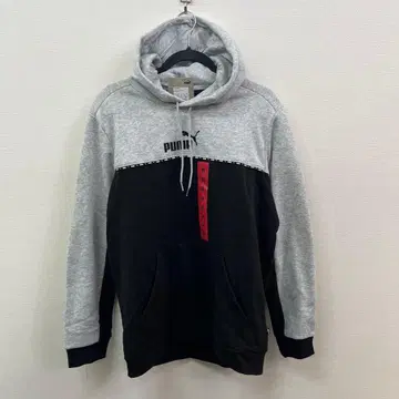 택 포함 PUMA 남성용 후드티 속기모 M 라이트 그레이 x 블랙 4