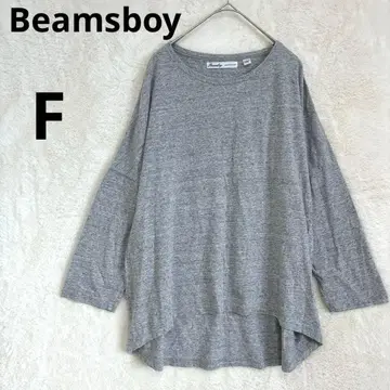 새상품급 빔즈 보이 F 7부 소매 코튼 티셔츠 그레이 루즈핏 롱T
