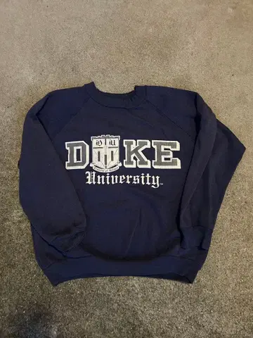 80s Duke University 맨투맨 네이비