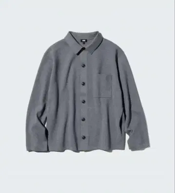 UNIQLO 밀라노 리브 셔츠 가디건 S 그레이
