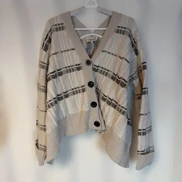 3.1 필립 림 베이지 체크 가디건 S