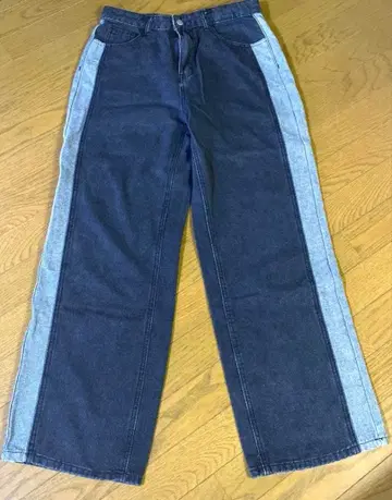 [ 새상품급 ] 와이드 레그 데님 팬츠 다크 그레이