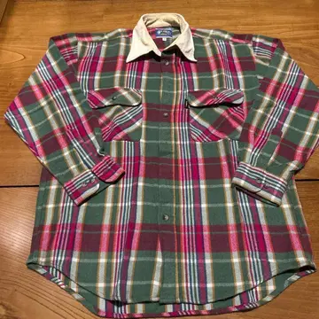 초레어 BIG FIELD 빈티지 플란넬 셔츠 아메카지 아웃도어 낚시