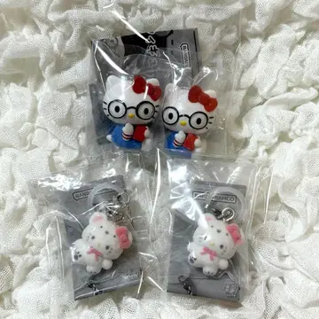 산리오 헬로키티 메지루시 액세서리 피규어 4개 세트