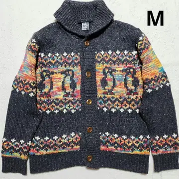 레어 [참스] 코위찬 니트 가디건 다크 그레이 M 사이즈