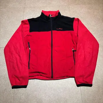 L.L.bean 플리스 자켓 아웃도어 빨간색 블랙 S