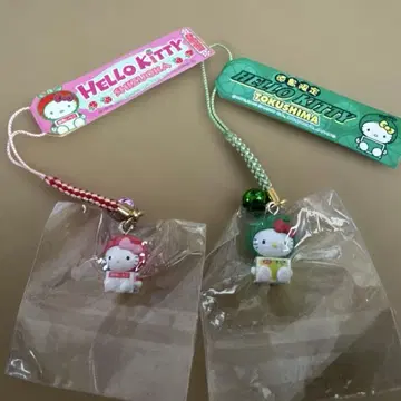 헬로키티 한정판 시즈오카 딸기 & 카보스 2종 폰줄