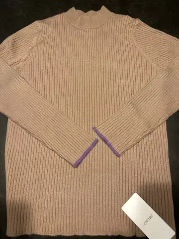 [ 미사용 새상품 ] DISCOAT 디스코트 리브 니트 L 사이즈 모카