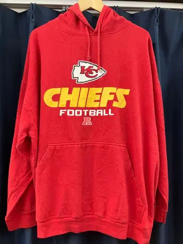 NFL 공식 빅 사이즈 캔자스시티 치프스 후드티 레드