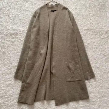 23구 울 캐시미어 롱 가디건 38 베이지