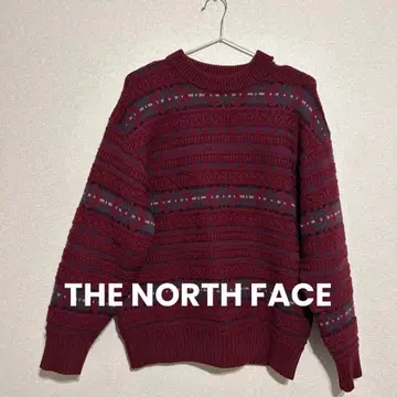 THE NORTH FACE 버건디 니트 M