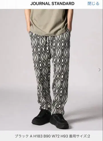 VESTMENT 조거 팬츠 저널 스탠다드 취급 사이즈 2 블랙