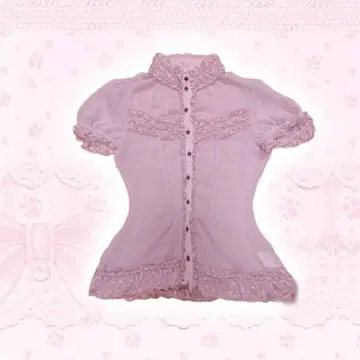 00s y2k axes femme coquette 히메카지 핑크 반팔