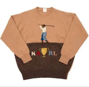 Karl Helmut 울 골프 패턴 니트 스웨터