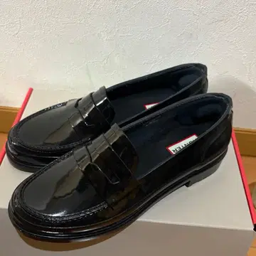HUNTER 블랙 로퍼 레인 슈즈 [ UK5 ( 약 24cm ) ]