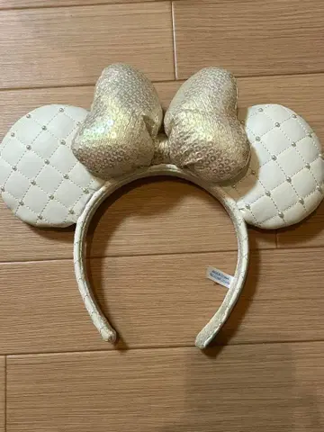 미키 귀 모양 머리띠 화이트