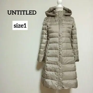 언타이틀 시레타프타 롱다운 코트 베이지 세탁 가능 사이즈 1