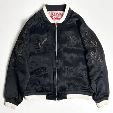 [ 새상품급 ] HOUSTON/휴스턴/자수 스카잔/코튼 레이온/블랙