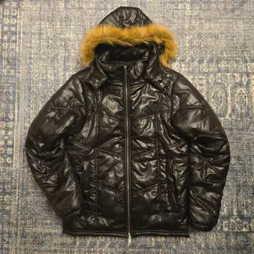 Jack Rose 퍼 달린 블랙 다운 자켓