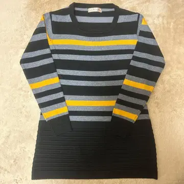 즉시 구매 스트라이프 디자인 긴팔 니트 M