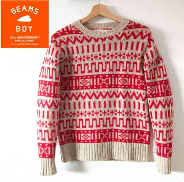 BEAMS BOY 아일 니트 스웨터 빔즈 보이 니트