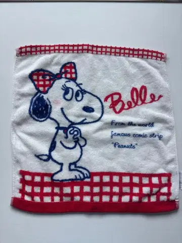 벨짱 스누피 타월 손수건 산리오 피넛 헤이세이 레트로 빨간색