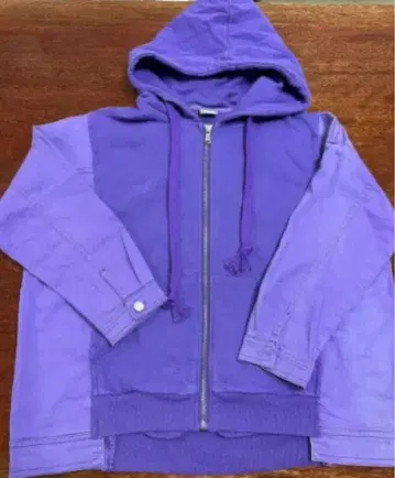지퍼 후디 퍼플 / 배색
