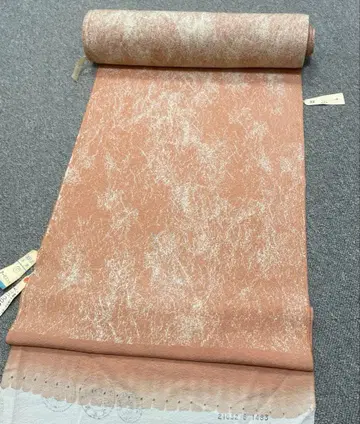 미재단 코몬 옷감 이와노 이치베 살몬 핑크 페일 오렌지 순수 실크