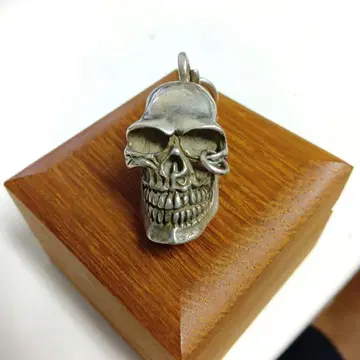 실버 925 스컬 펜던트 탑