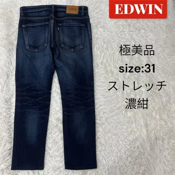 EDWIN 데님 W31 스트레치 다크 네이비 컨디션 최상 테이퍼드