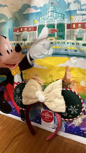 디즈니 크리스마스 2025 머리띠 택 포함 새상품