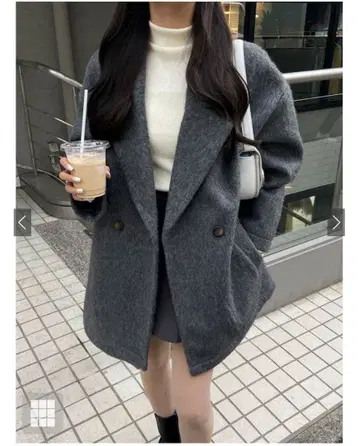 샤기 테일러드 코트 GRL