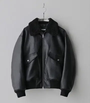 DETACHABLE BOA GRAIN FLIGHT BLOUSON