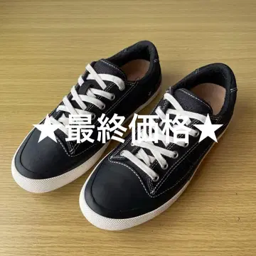 [Clarks / 클락스 ] 가죽 캔버스 콤비 스니커즈 23.5cm