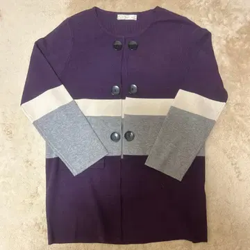 즉시 구매 스트라이프 디자인 긴팔 가디건 M