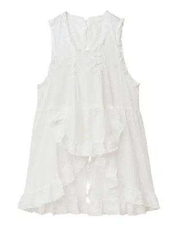 핑크하우스 론 에이프런 드레스