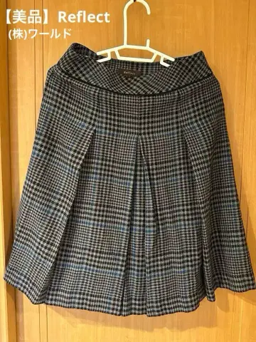 [ 새상품급 ] Reflect 하운드투스 체크 패턴 플리츠 스커트