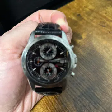 SEIKO ANA 크로노그래프 블랙 다이얼 손목시계