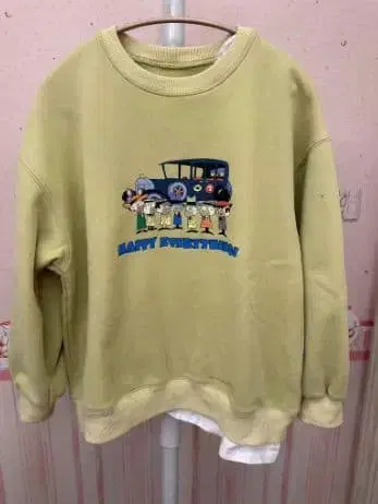 맨투맨 라이트 그린 / 캐릭터 프린트