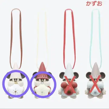 디즈니 크리스마스 2025 릴린린 캡슐 토이 화이트 레드 세트