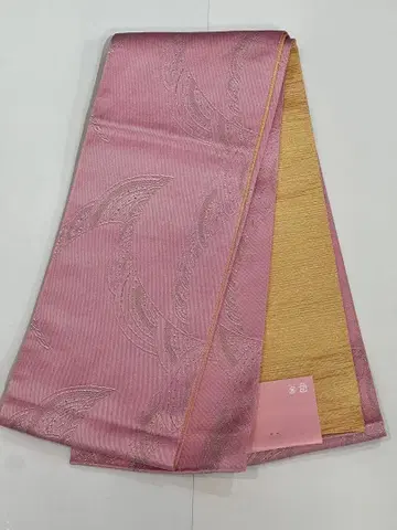 반폭 오비 소쿠로 오비 3.6미터 리버서블 양면 실버 계열 패턴