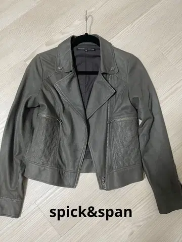 스픽 앤 스팬 리얼 가죽 라이더 자켓