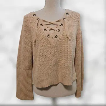 CLOSE.UP 클로즈업 니트 스웨터 베이지 소매 넓음