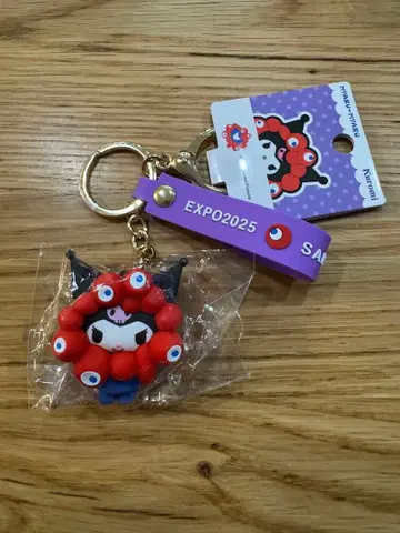 만박 산리오 먀쿠먀쿠 입체 마스코트 스트랩 키링 쿠로미